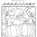 Free Colornumber Thanksgiving Printables   Artsy Pretty Colors Pertaining To Thanksgiving Color By Number Worksheet