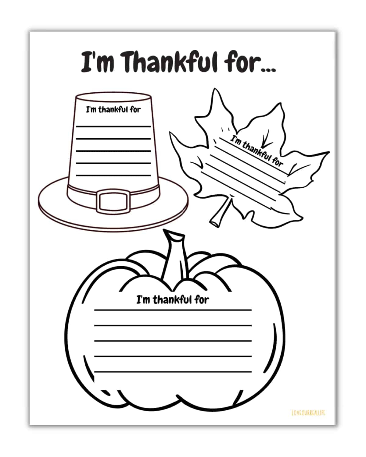Free I&amp;#039;M Thankful For Printable And Worksheets For Kids ⋆ Love inside Thanksgiving What Are You Thankful For Worksheet