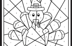 Free Printable Thanksgiving Colornumber Worksheet - Pjs And Paint within Thanksgiving Color by Number Worksheet
