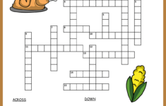 Free Printable Thanksgiving Crossword inside Thanksgiving Crossword Puzzle Worksheet