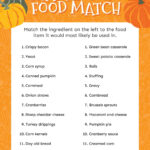 Free Printable Thanksgiving Matching Game   Play Party Plan Pertaining To Thanksgiving Games Worksheets