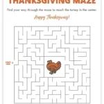 Free Printable Thanksgiving Maze   Thanksgiving Games And Activities With Regard To Thanksgiving Maze Worksheet