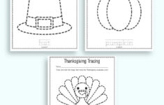 Free Printable Thanksgiving Tracing Worksheets - The Artisan Life in Free Thanksgiving Tracing Worksheets