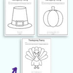 Free Printable Thanksgiving Tracing Worksheets   The Artisan Life With Regard To Thanksgiving Tracing Worksheets Preschool