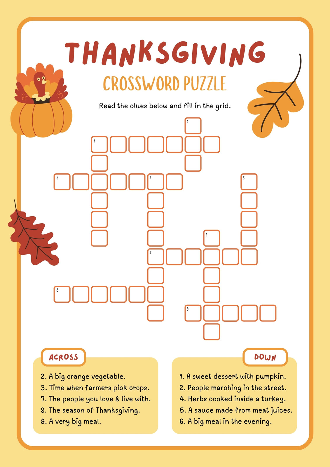 Free Printable Thanksgiving Worksheet Templates | Canva in Free Printable Worksheets Thanksgiving