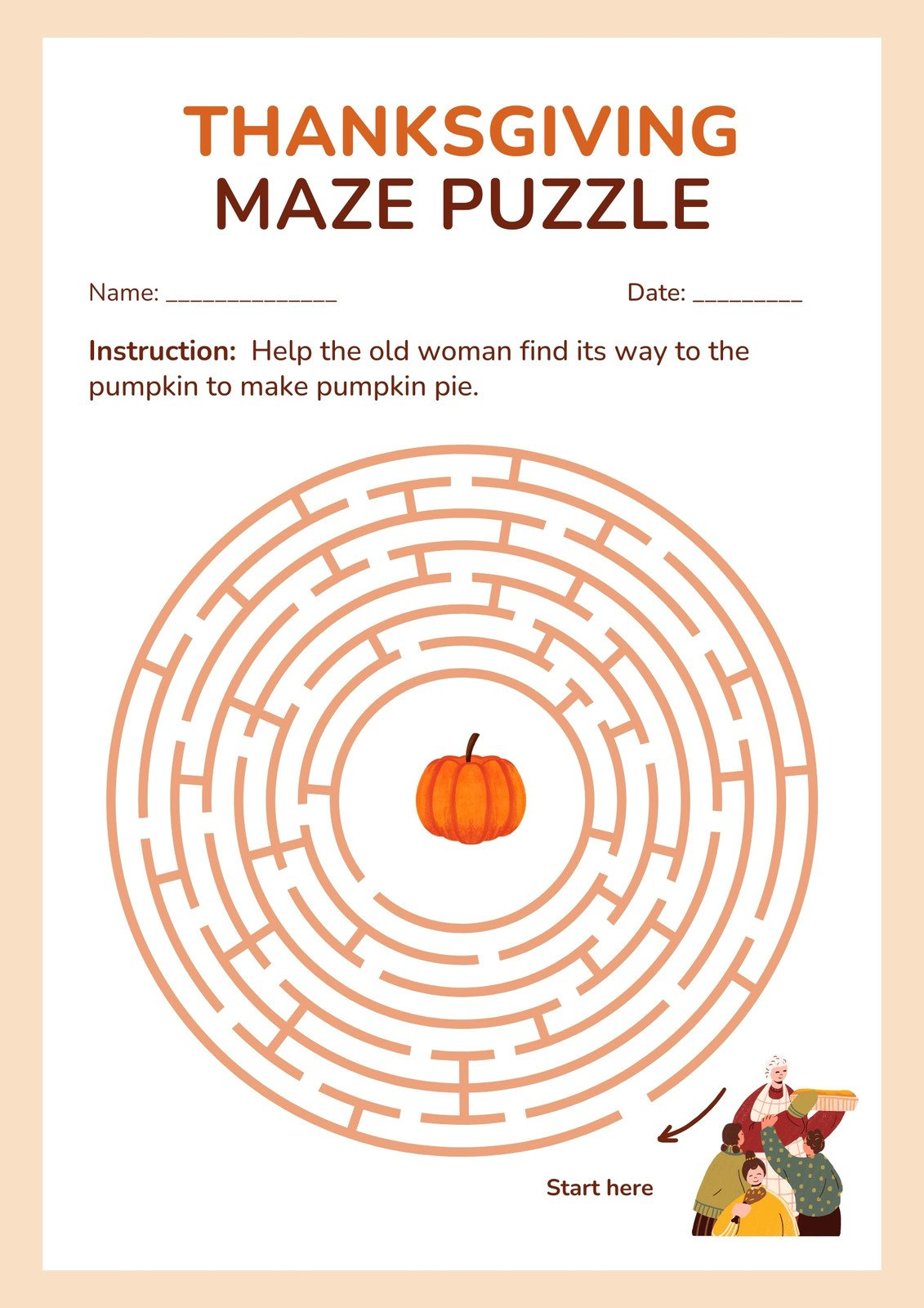 Free Printable Thanksgiving Worksheet Templates | Canva pertaining to Thanksgiving Worksheets For High School