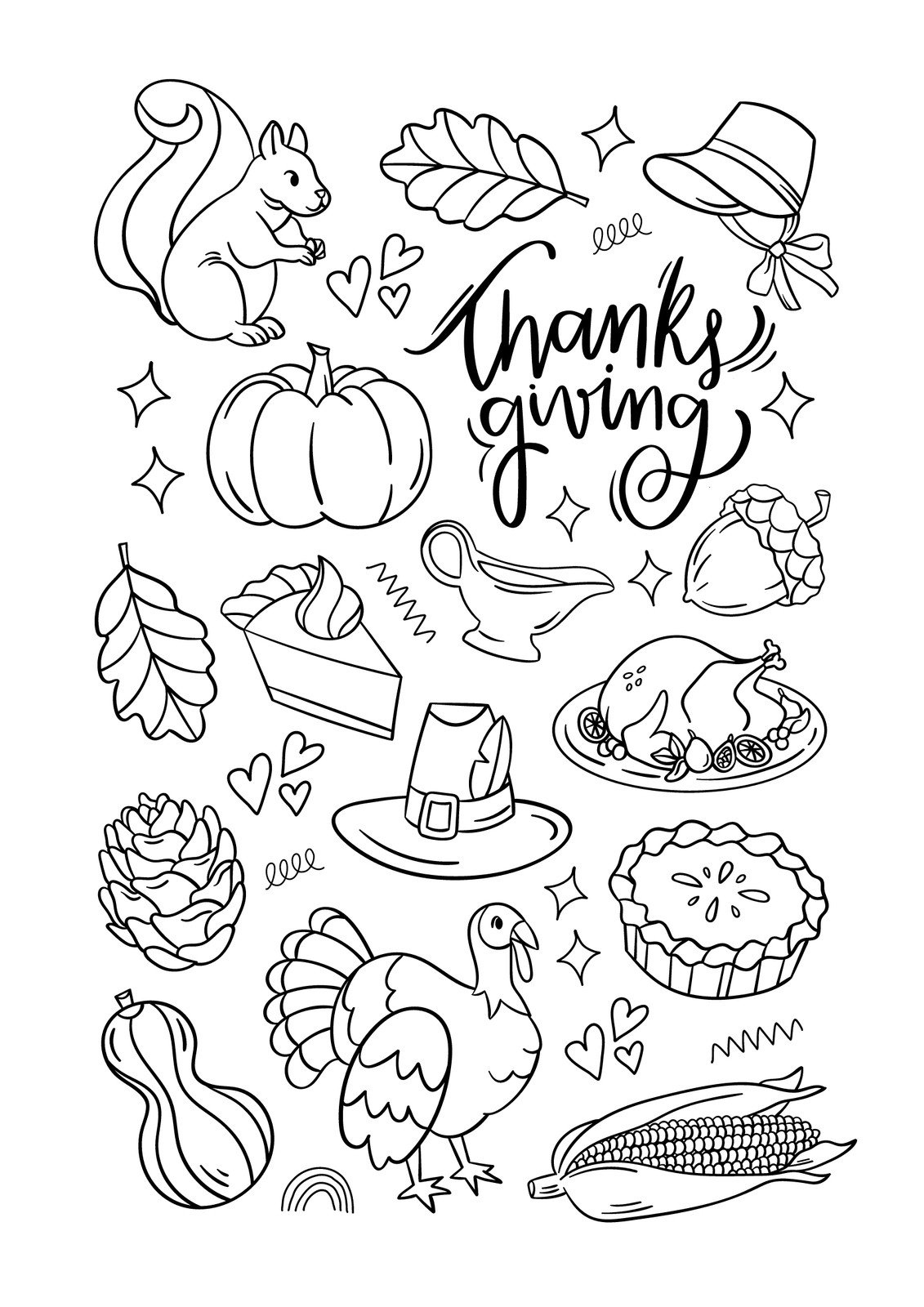 Free Printable Thanksgiving Worksheet Templates | Canva with regard to Thanksgiving Activities Worksheets