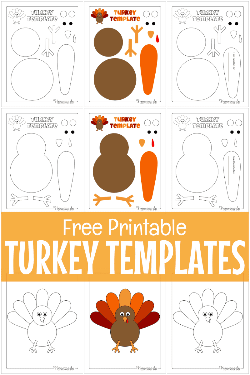 Free Printable Turkey Template For Thanksgiving Crafts within Thanksgiving Turkey Pattern Worksheets