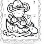 Free Subtraction Coloring Worksheets For Second Grade   Worksheet In Thanksgiving Subtraction With Regrouping Worksheets