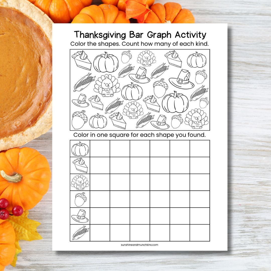 Free} Thanksgiving Graphing Printable For Kids - Sunshine And in Thanksgiving Pumpkin Graphing Worksheet