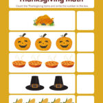 Free Thanksgiving Math Activities For Preschool Kids   Academy For Thanksgiving Math Worksheets Preschool