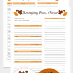 Free Thanksgiving Menu Template, Schedule + Tags | Lil' Luna With Regard To Thanksgiving Menu Worksheet