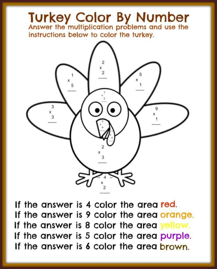 Free Math Worksheets Thanksgiving