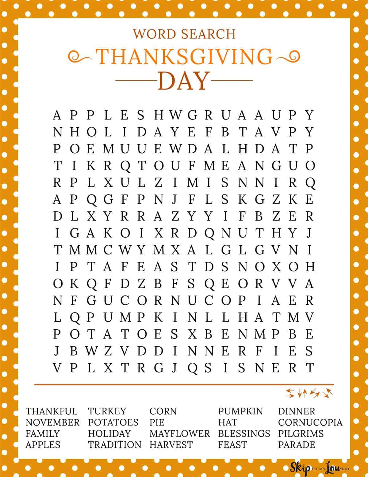 Free Thanksgiving Printables. | Skip To My Lou - Worksheets Library with regard to Thanksgiving Worksheets For Adults