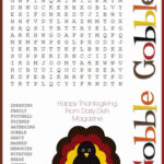 Free Thanksgiving Puzzles ~ Word Search And Maze Printable   Daily Throughout Thanksgiving Puzzle Worksheets