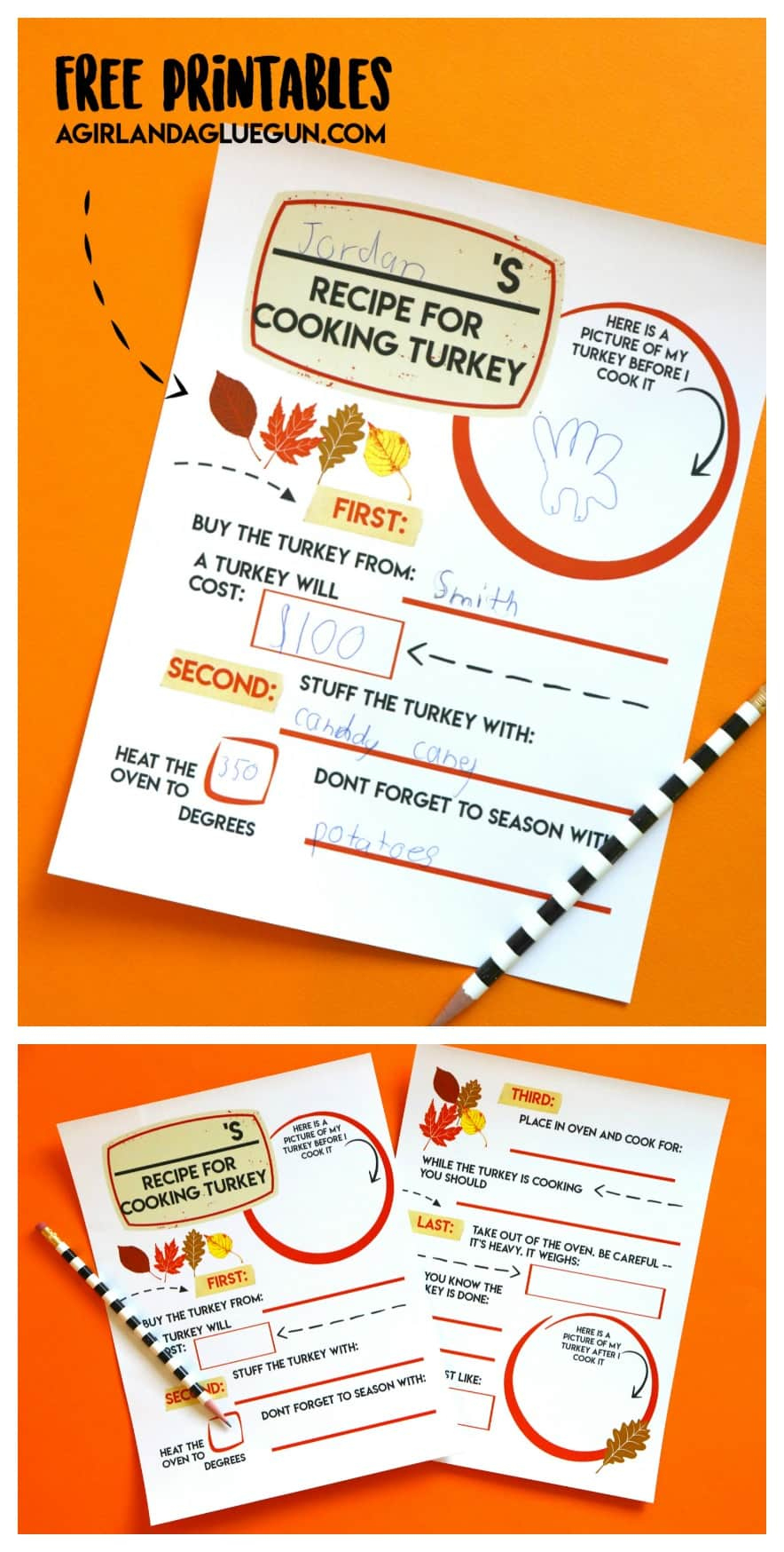 Funny How To Cook A Turkey Printable! - A Girl And A Glue Gun with regard to How To Cook A Thanksgiving Turkey Worksheet