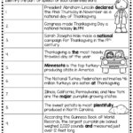 Grade 5 Thanksgiving Worksheets & Printable Intended For Thanksgiving Parts Of Speech Worksheets