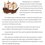 Grade 5 Thanksgiving Worksheets & Printable Intended For The History Of Thanksgiving Worksheet