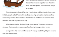 Grade 5 Thanksgiving Worksheets &amp; Printable throughout History of Thanksgiving Worksheet