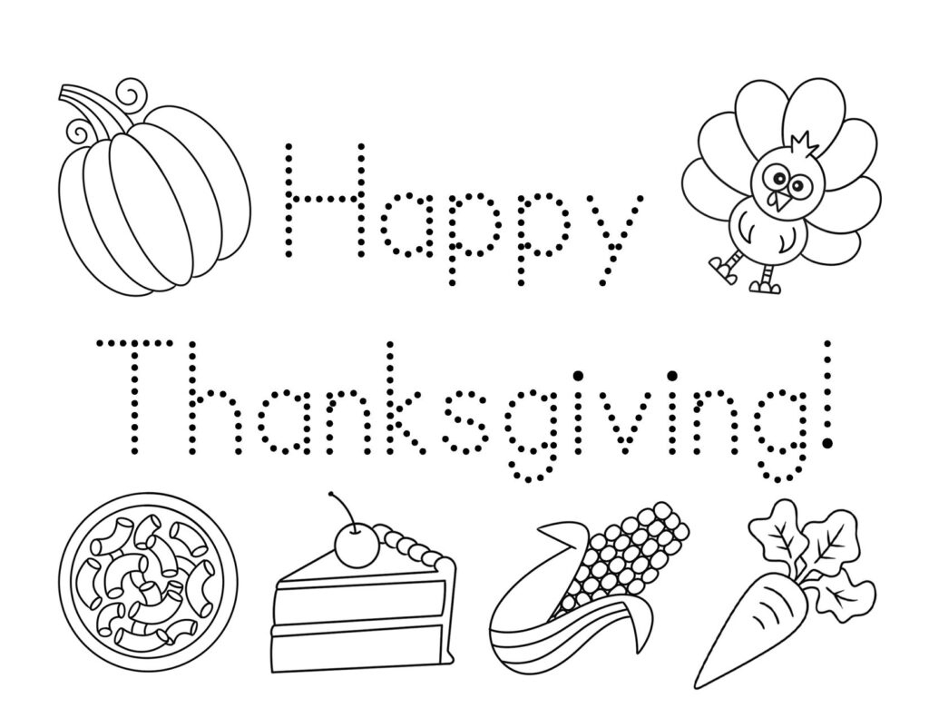 Happy Thanksgiving Worksheets For Preschoolers! ⋆ The Hollydog Blog within Thanksgiving Worksheets For Preschool