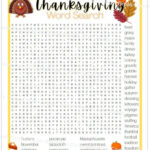 High School Thanksgiving Word Search With Answer Key, Printable Regarding Thanksgiving Word Search Super Teacher Worksheets