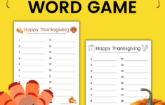 How Many Words Can You Make From Happy Thanksgiving - Simply Full intended for How Many Words Can You Make From Thanksgiving Worksheet
