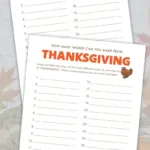 How Many Words Can You Make Out Of Thanksgiving   Free Printable Pertaining To How Many Words Can You Make From Thanksgiving Worksheet