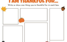 I Am Thankful For' Printables - 10 Unique Worksheets | Printabulls inside Thanksgiving Gratitude Worksheet