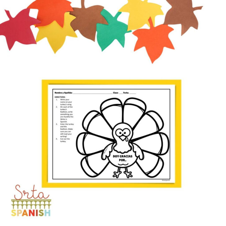 Free Spanish Thanksgiving Worksheets