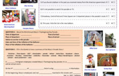 Macy'S Thanksgiving Day Parade Readi…: English Esl Worksheets Pdf intended for Macy'S Thanksgiving Day Parade Worksheet