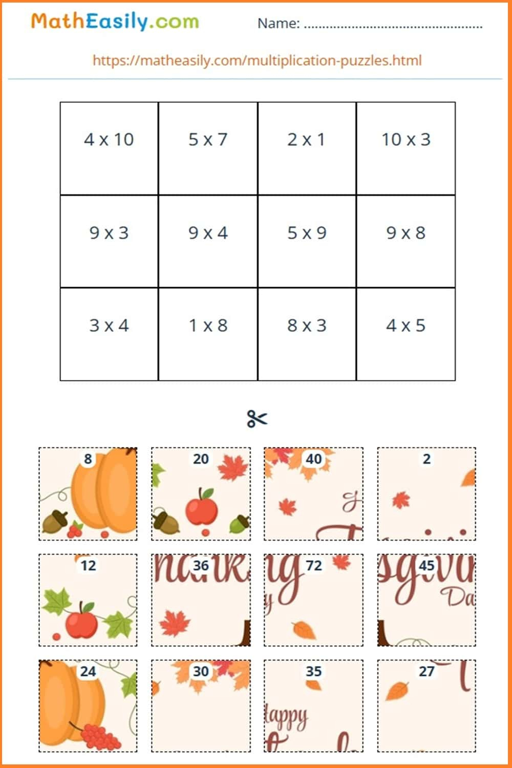 Math Thanksgiving Worksheets Pdf | Free Download in Free Printable Thanksgiving Multiplication Worksheets