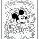 Mickey Mouse Thanksgiving Coloring Page (9 Coloring Sheets)   Cute Within Thanksgiving Coloring Worksheet