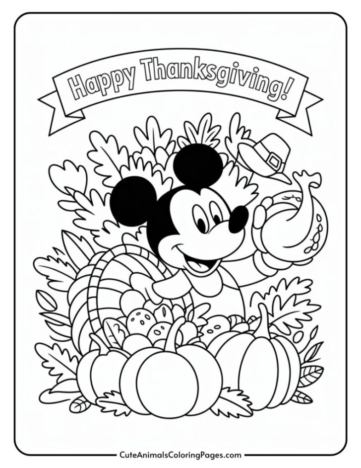 Thanksgiving Coloring Worksheet