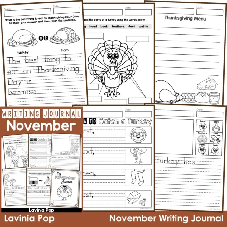 Thanksgiving Creative Writing Worksheets