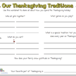 Our Thanksgiving Traditions [F] Within Thanksgiving Therapy Worksheets