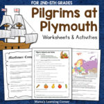Pilgrims At Plymouth Thanksgiving Worksheets For 2Nd 5Th Graders Inside Thanksgiving Worksheet 5Th Grade