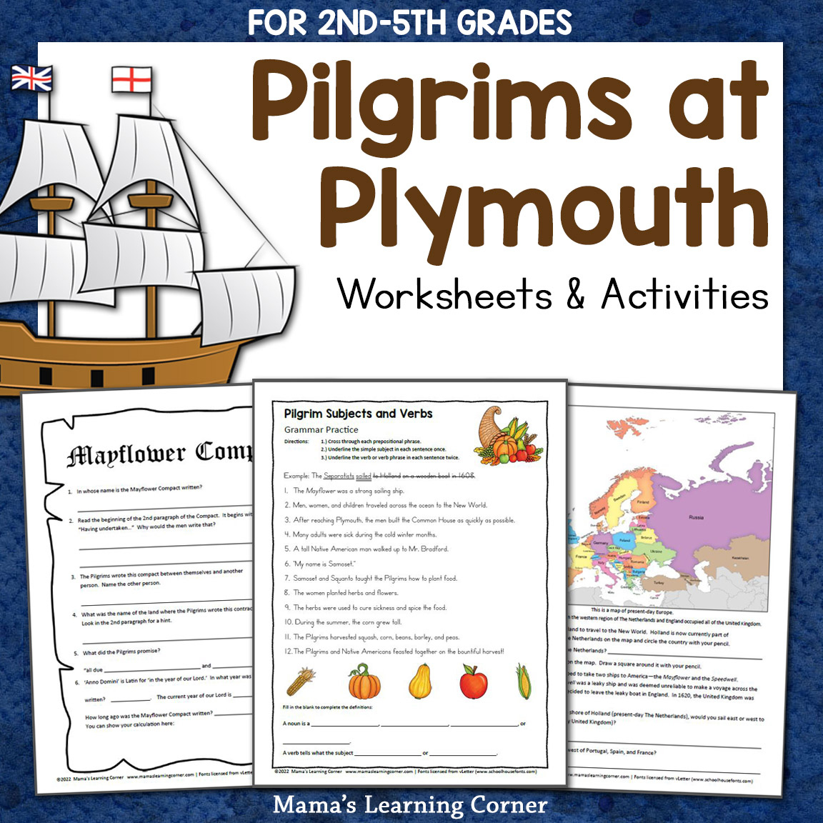 Pilgrims At Plymouth Thanksgiving Worksheets For 2Nd-5Th Graders within Thanksgiving Worksheets For 5th Graders