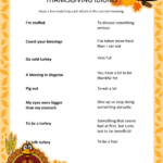 Printable Grade 6 Thanksgiving Idioms Worksheets Worksheets Pertaining To Thanksgiving Idioms Worksheet