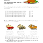 Printable Thanksgiving Fraction Worksheets Worksheets In Thanksgiving Fractions Worksheets