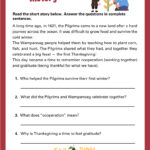 Printable Thanksgiving History Worksheets With Regard To The Real Story Of Thanksgiving History Channel Worksheet