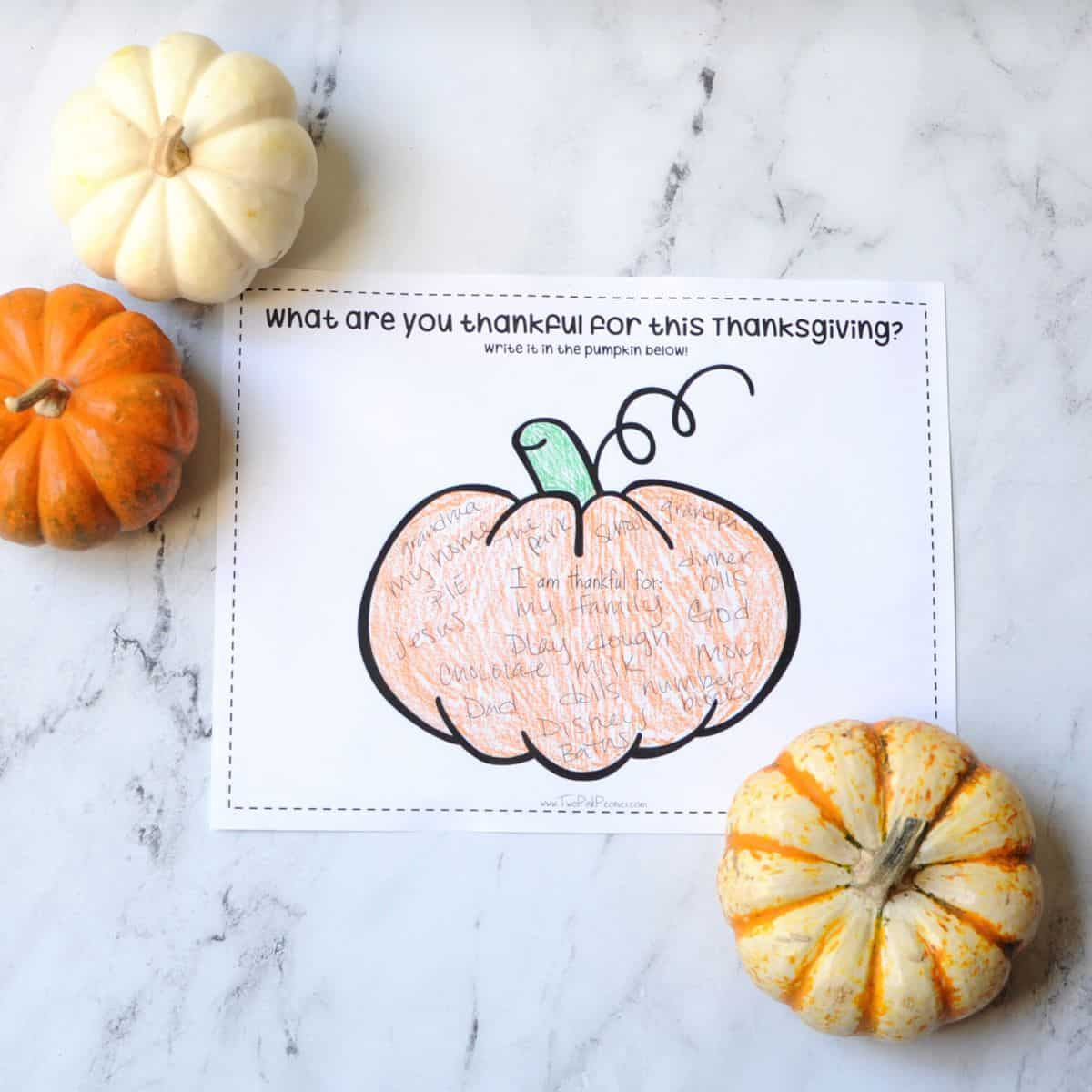 Thankful Pumpkin Printable {Free Instant Download!} throughout Thanksgiving Pumpkin Worksheet