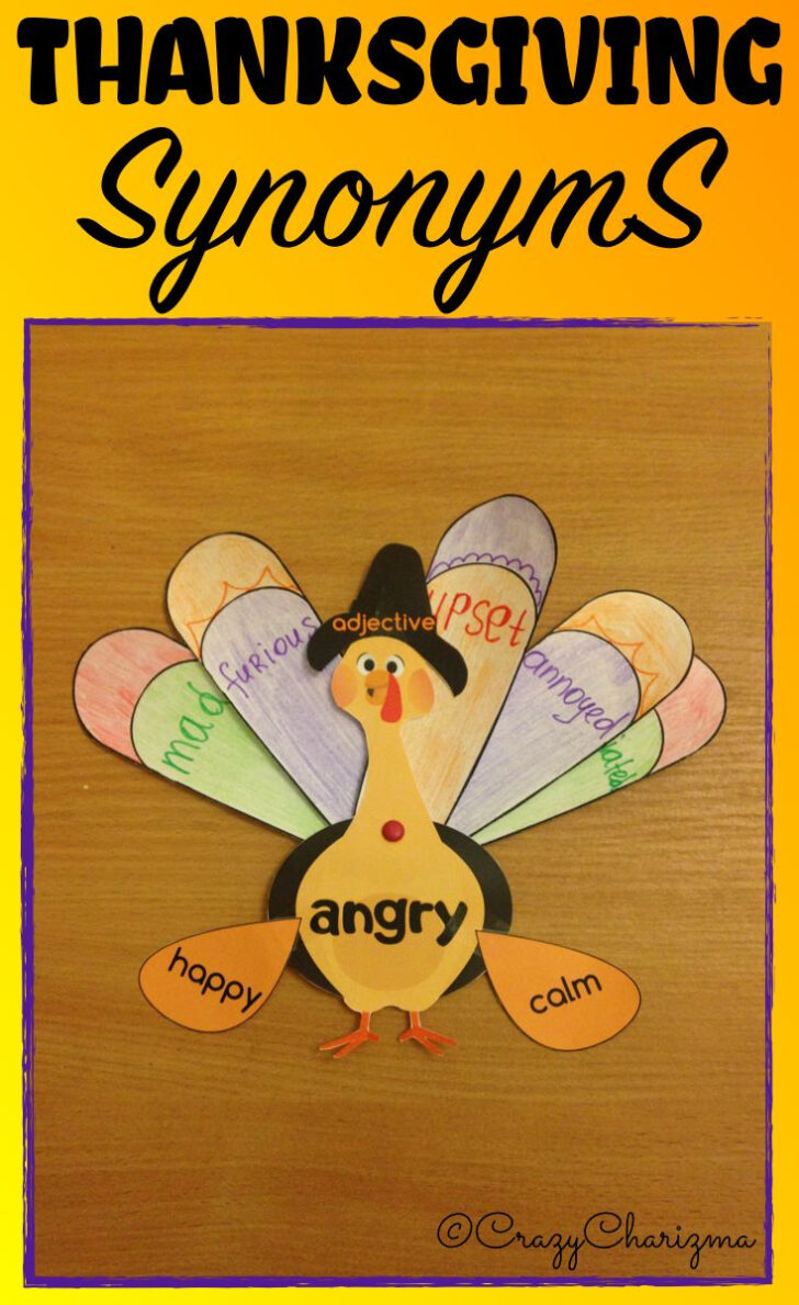 Thanksgiving Synonyms and Antonyms Worksheet
