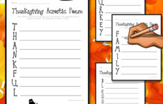 Thanksgiving Acrostic Poems - 4 Free Printables - Literacy Learn regarding Thanksgiving Poem Worksheet
