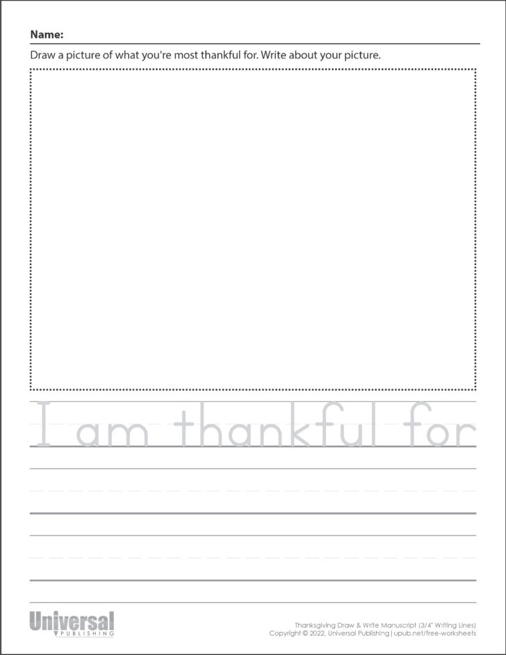 Thanksgiving Writing Worksheets Free