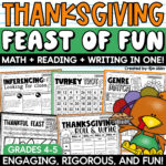Thanksgiving Activities Math Reading Comprehension Writing No Prep With Regard To Pre Algebra Thanksgiving Worksheets