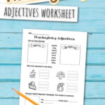 Thanksgiving Adjectives Worksheet Regarding Thanksgiving Adjectives Worksheet