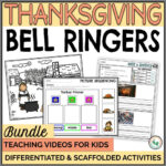 Thanksgiving Bell Ringer Activity Bundle With Sentence Writing In Thanksgiving Sequencing Worksheet