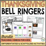 Thanksgiving Bell Ringer Activity Bundle With Sentence Writing With Thanksgiving Sequencing Worksheets