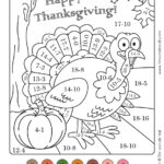 Thanksgiving Color By Numbers Subtraction   Tim'S Printables Pertaining To Thanksgiving Subtraction Worksheets