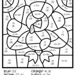Thanksgiving Colornumber Double Digit Addition &Amp With Thanksgiving Subtraction Worksheets